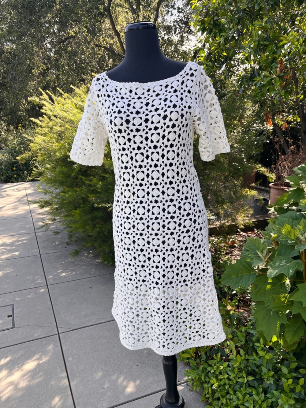 Rebecca Taylor floral crochet shift dress - size L
